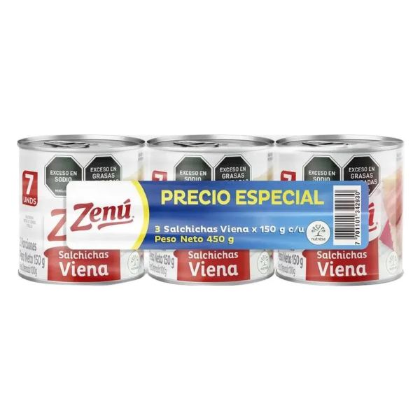 3 SALCHICHA VIENA ZENU PR ESP